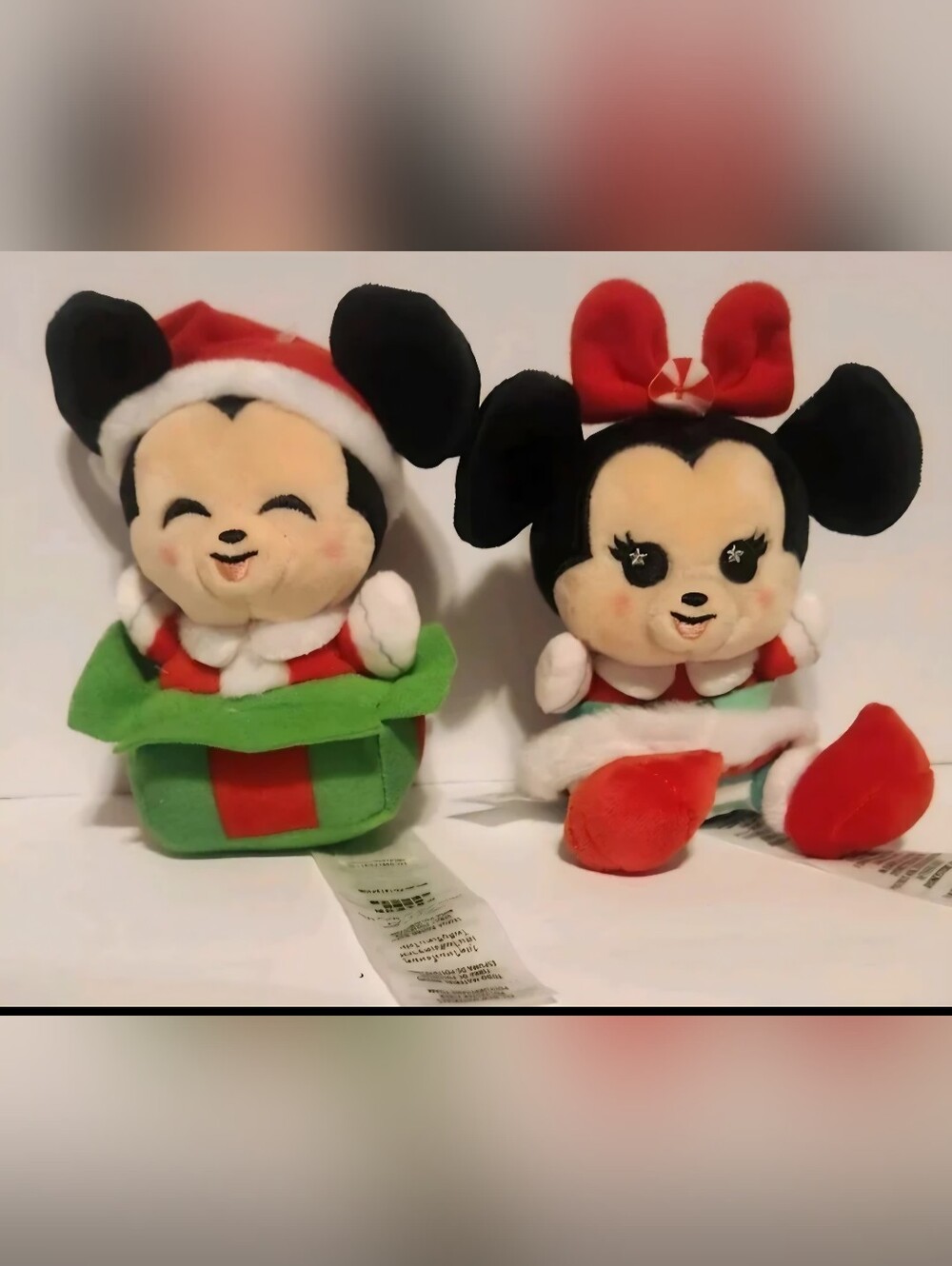 Disney Parks Wishables Christmas Mickey & Minnie Mouse Plush Toys Decor 2021